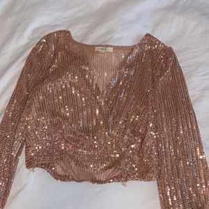 long sleeve sparkly top